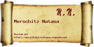 Merschitz Natasa névjegykártya
